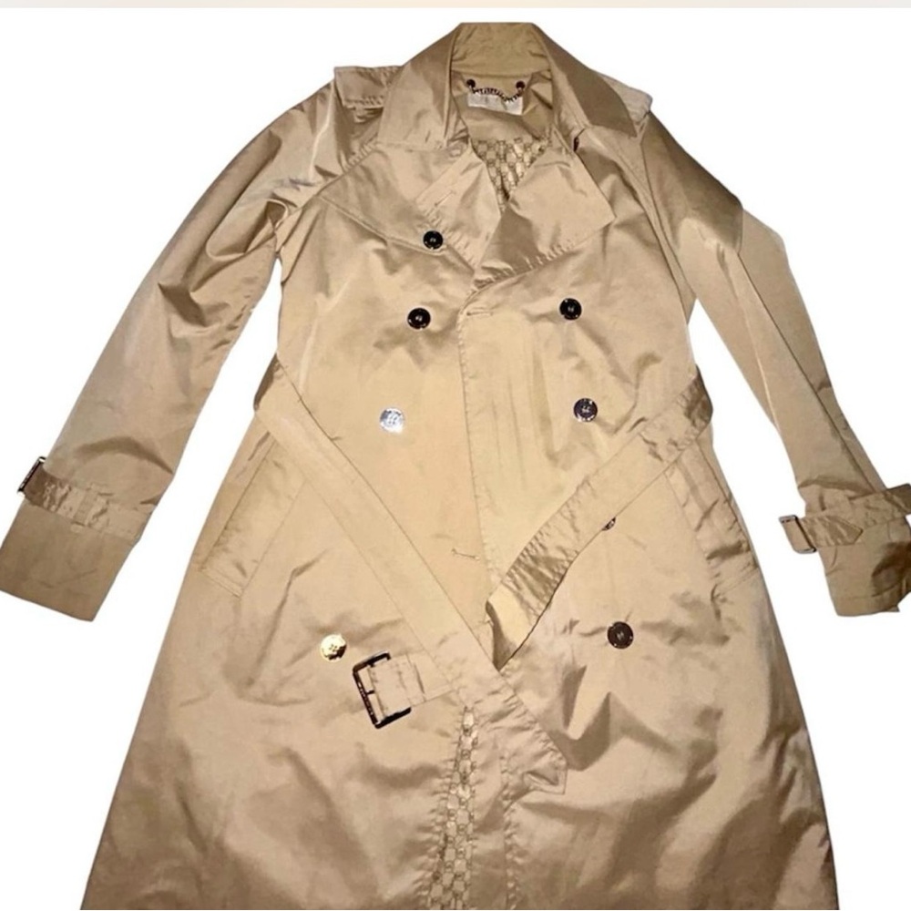 Michael Kors Khaki Double-breasted Trench Coat - Size small